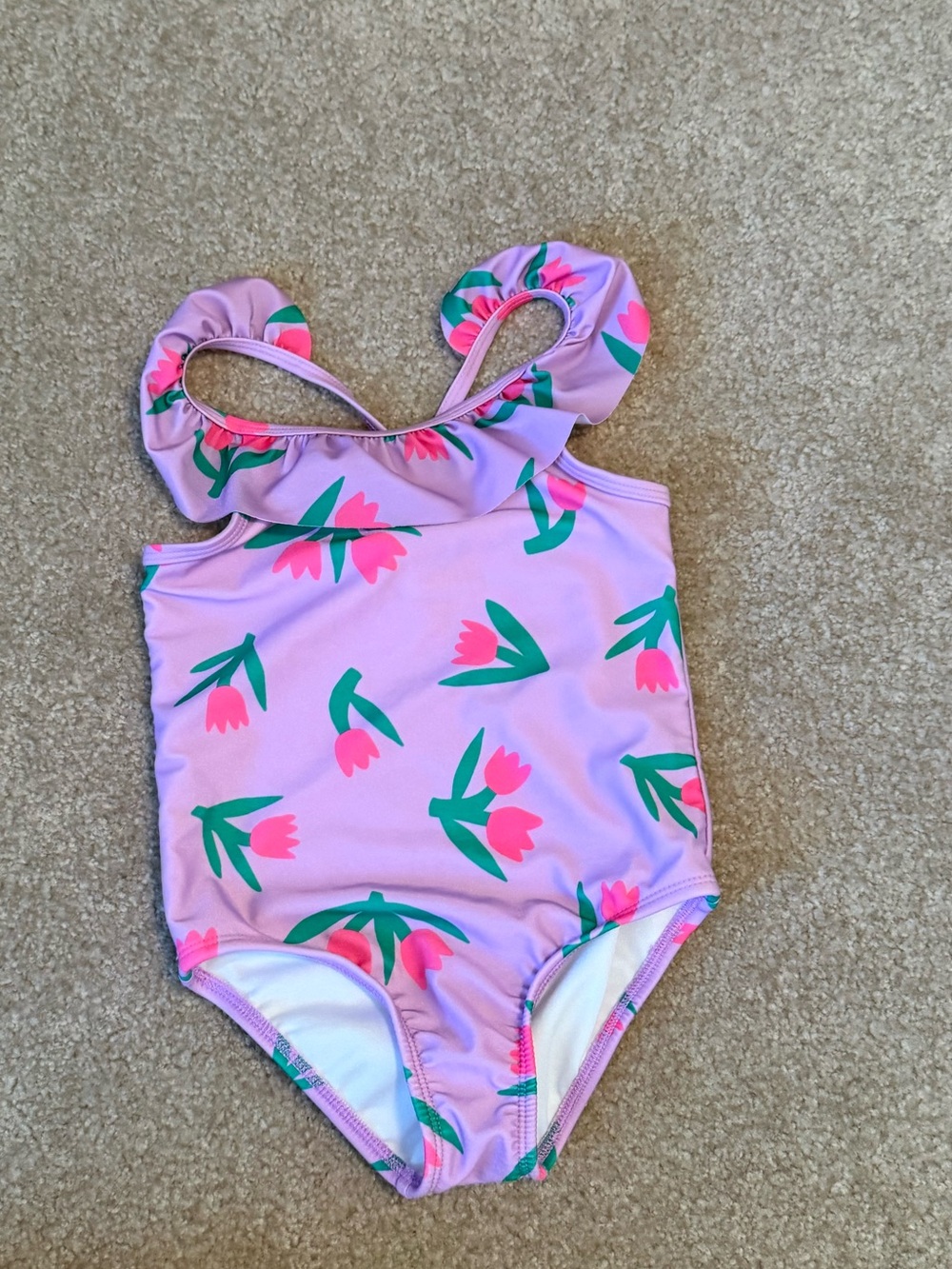 Toddler Girl’s Cat & Jack Purple Floral One Piece Suit